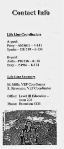 Picture of Contact info for Life Line for Youthful Offenders flyer